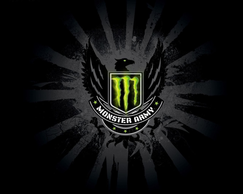 Monster, logo, Army, Products, energy, Black, 720P