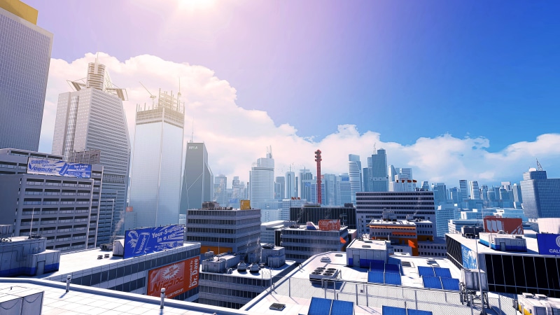 nature, outdoors, building, 5K, buildings, cityscape, architecture, rise, office, video games, Mirrors Edge, day, modern, built structure, high, residential district