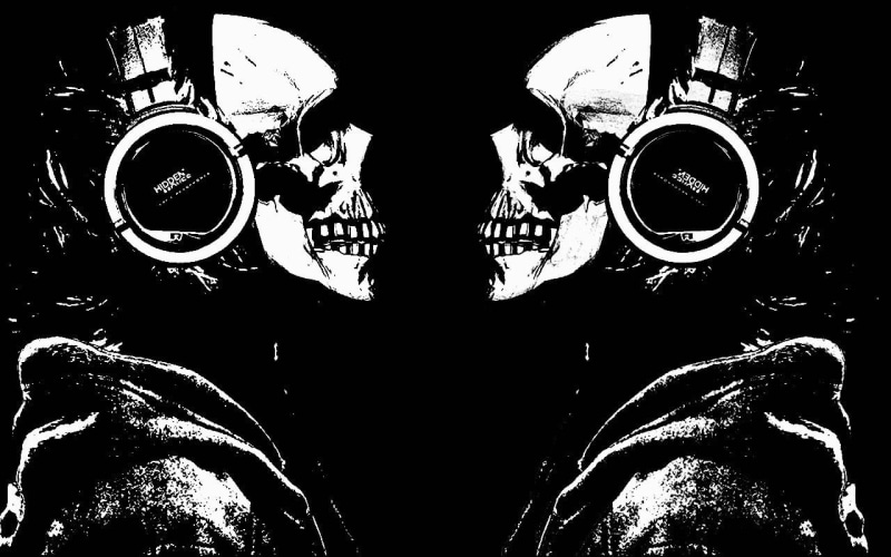 nature, skull, transportation, tire, artwork, bicycle, one person, skeletons, mode of transportation, indoors, 720P, illustration, human body part, unrecognizable person