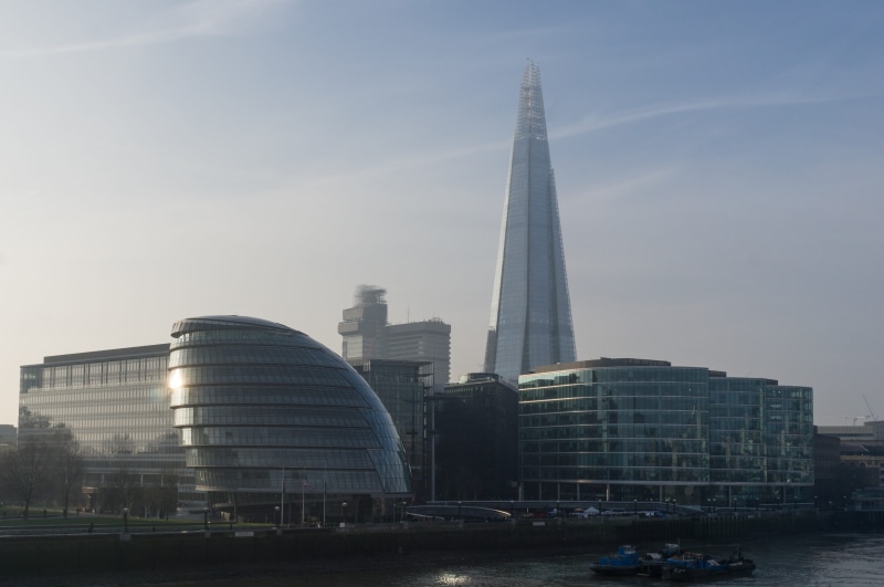 office building exterior, the shard, city hall, tower, construction, city, 4K, london, sky, water, building, cityscape, no people, financial district