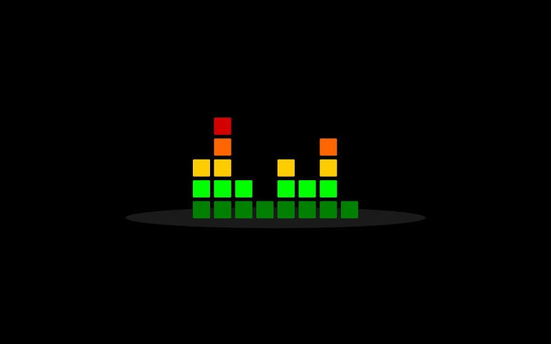 colorful, simple, black, black background, equalizer, 2K, background