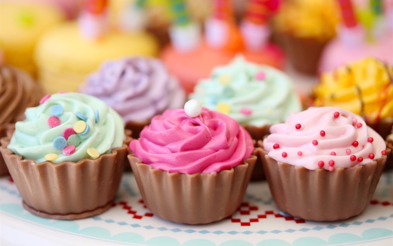 Colorful, Pastries, Cream, Food, Sweet, Cakes, 2K