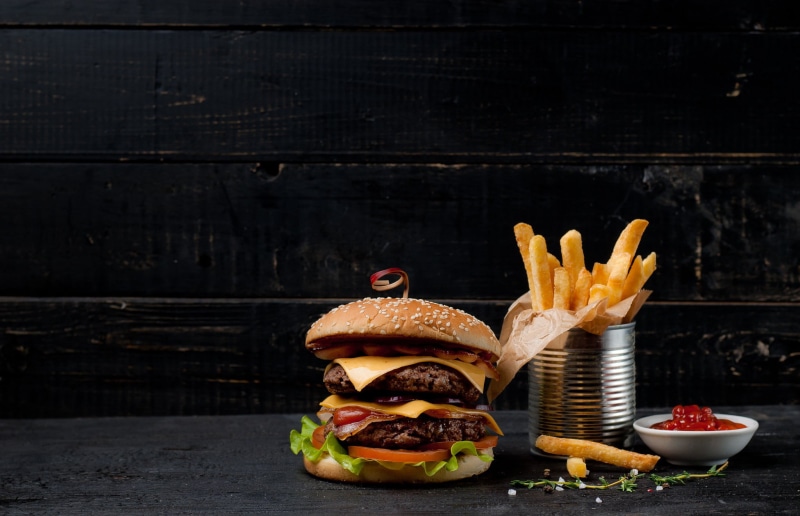 burgers, 1080P, Fries, burger, food