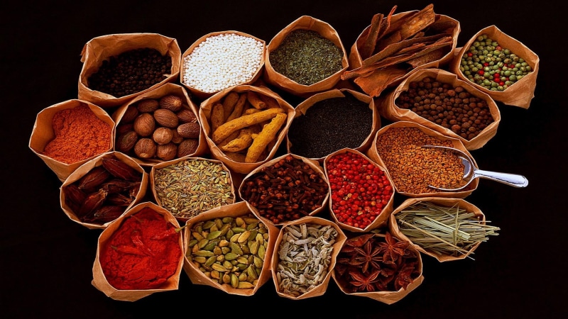still life, superfood, dried food, garam masala, cinnamon, dry, freshness, choice, food and drink, cardamom, natural foods, arrangement, spice, black background