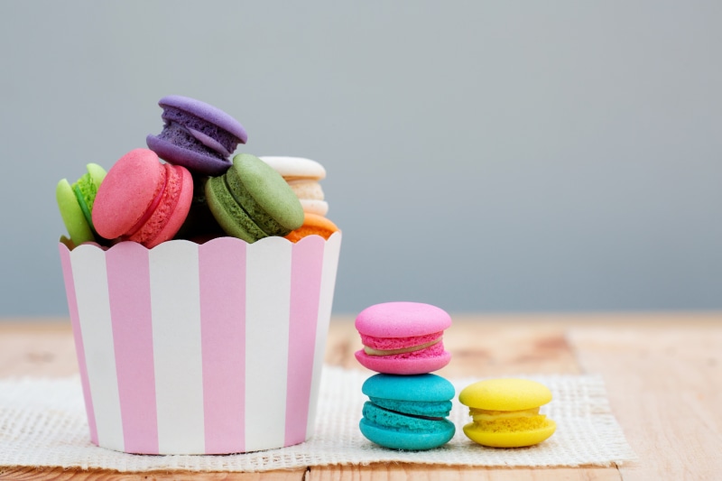 cakes, colorful, macaroon, dessert, bright, 5K, sweet, pink, macaron, french