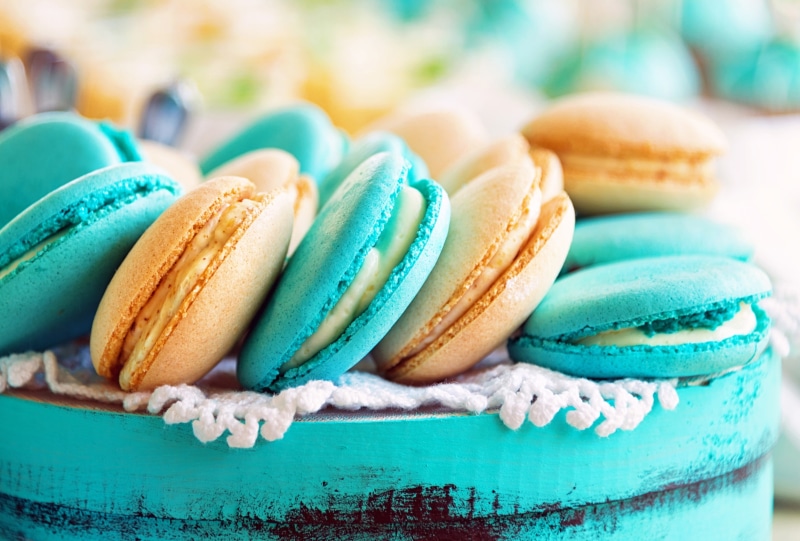 sweet food, variation, cake, dessert, turquoise, indoors, unhealthy eating, close-up, multi colored, blue, indulgence, no people, 2K, ready-to-eat, baked