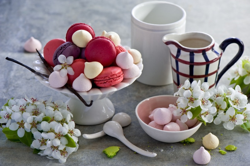 1080P, meringue, food, dessert, cookies, Macarons