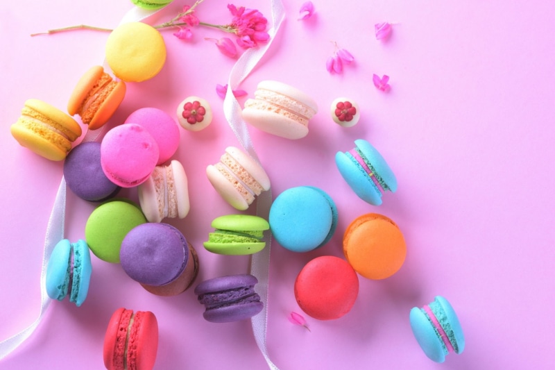 Sweets, Macaron, Food, Colors, 1080P