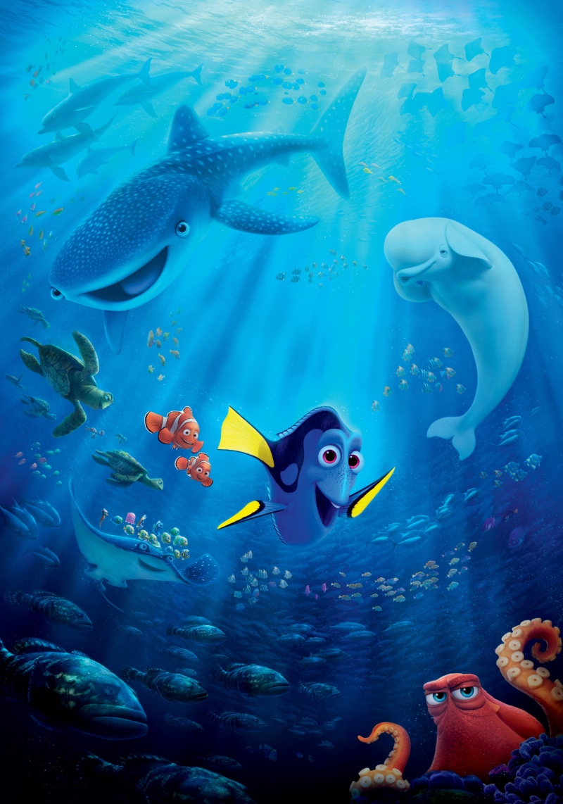 5K, dory, Finding Dory, illustration, 2016 Movies, Animation, finding, Pixar