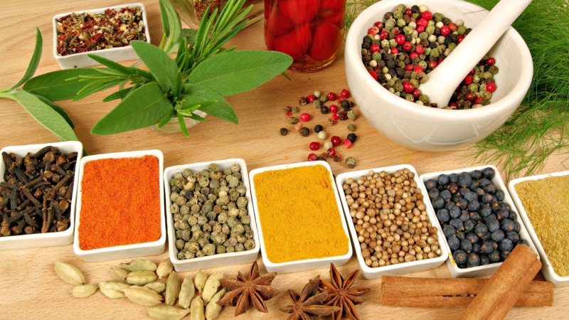 variety, variation, close-up, dry, black Peppercorn, clove, scented, color, spices, cumin, seasoning, green Color, no people, table, cardamom, turmeric