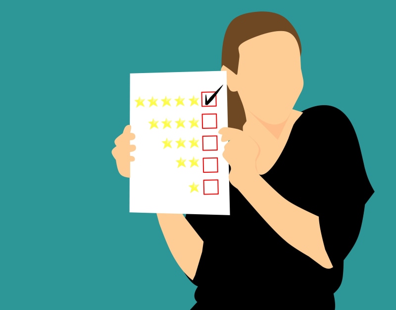 technology, evaluation, silhouette, assessment, studio shot, adult, ranking, one person, questionnaire, choice, option, indoors, female, appraisal, vote