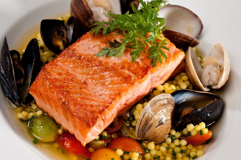 Meal, Fish, 1080P, Seafood, Salmon, Food