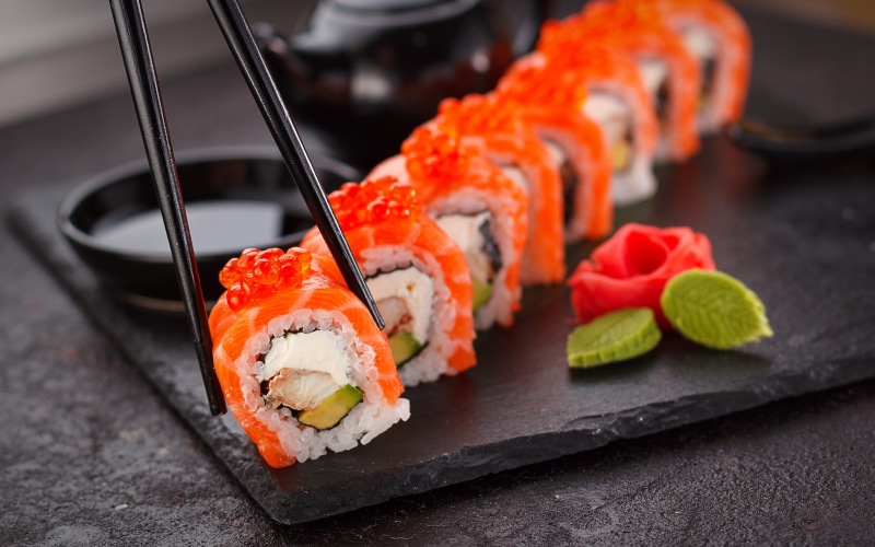 caviar, close-up, kitchen, food, 4K, japan, salmon - seafood, healthy eating, freshness, no people, food and drink, selective focus, tray, asian food