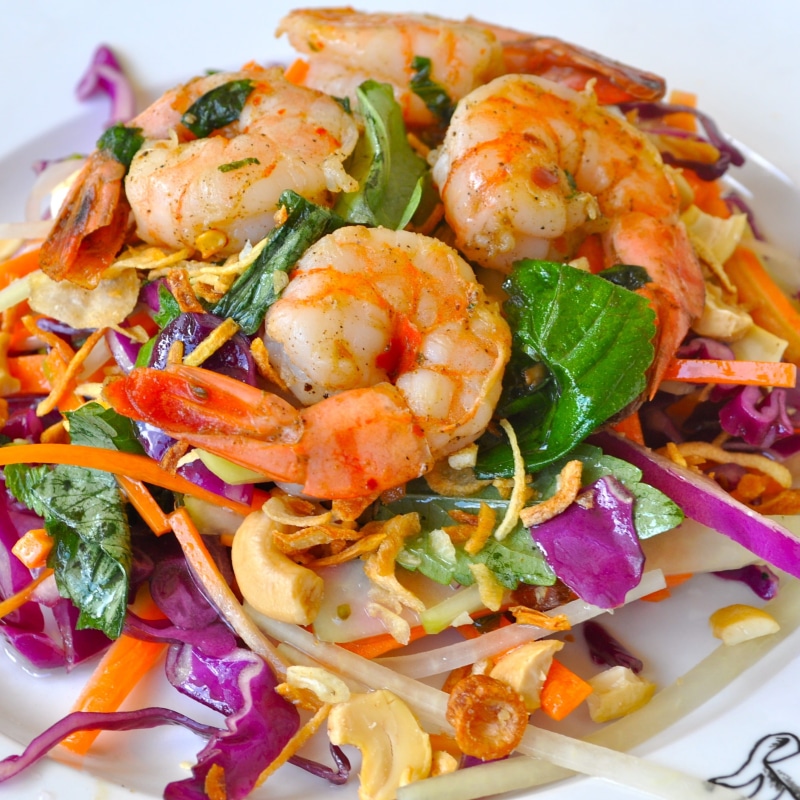 healthy eating, prawn, indoors, herb, garnish, dish, 2K, wellbeing, eat, close-up, still life, indulgence, fish, crustacean, cuisine, shrimp - seafood