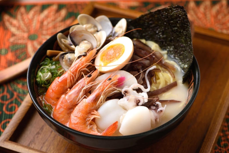 plate, wellbeing, 1080P, egg, food and drink, close-up, shrimp - seafood, seafood, asian food, squid, table, korean food, crustacean, japanese food, shrimp
