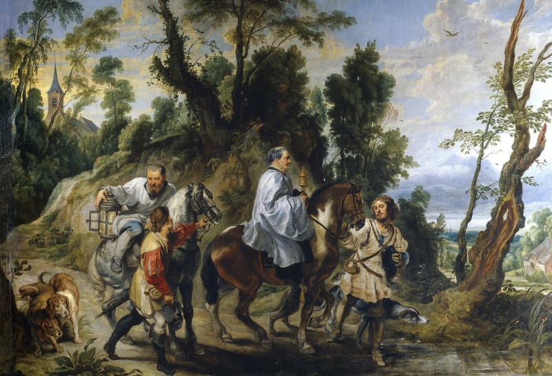 genre, 2K, picture, Peter Paul Rubens, Help Rudolph Of Habsburg Priests, Pieter Paul Rubens