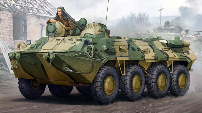 brown, army, military, water, people, armed forces, tank, transportation, battle, weapon, fighting, Soviet armoured personnel carrier, BTR-80