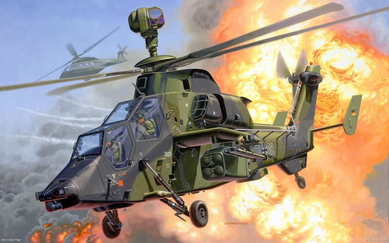 army, aggression, outdoors, low angle view, military, burning, communication, armed forces, 2K, flying, eurocopter, nature, art, helicopter, air force
