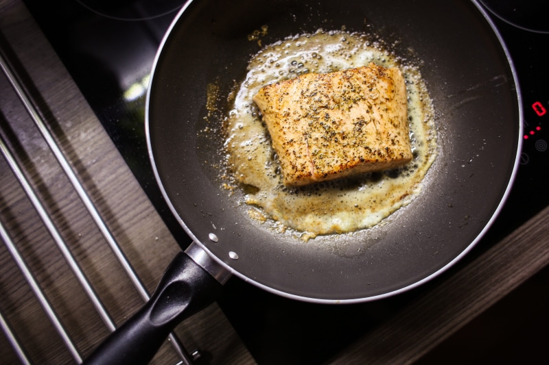 close-up, ready-to-eat, grilled salmon, Steak, still life, egg, meal, freshness, temptation, grilled, table, sunny side up, kitchen, fried egg, household equipment