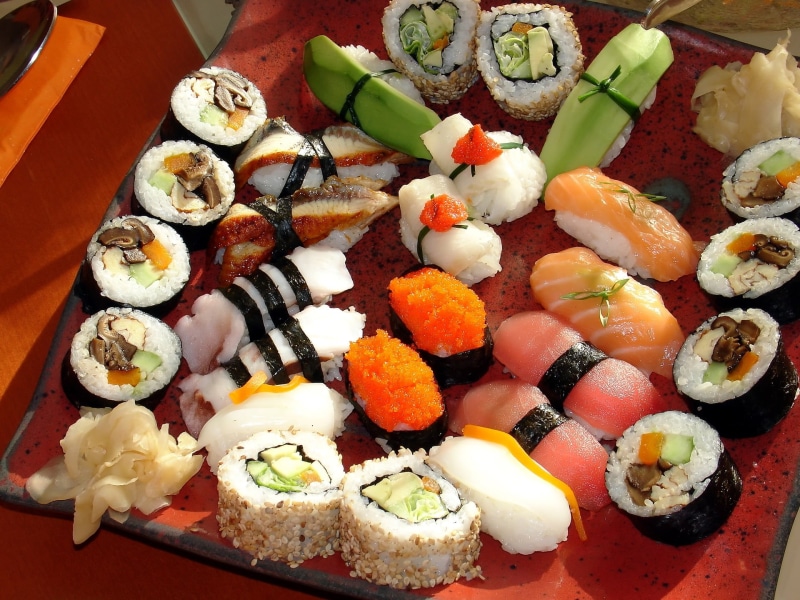 lunch, no people, food, nori, vegetable, raw Food, ready-to-eat, variation, crockery, chopsticks, choice, dinner, sashimi, sushi, lot, assorted, maki Sushi