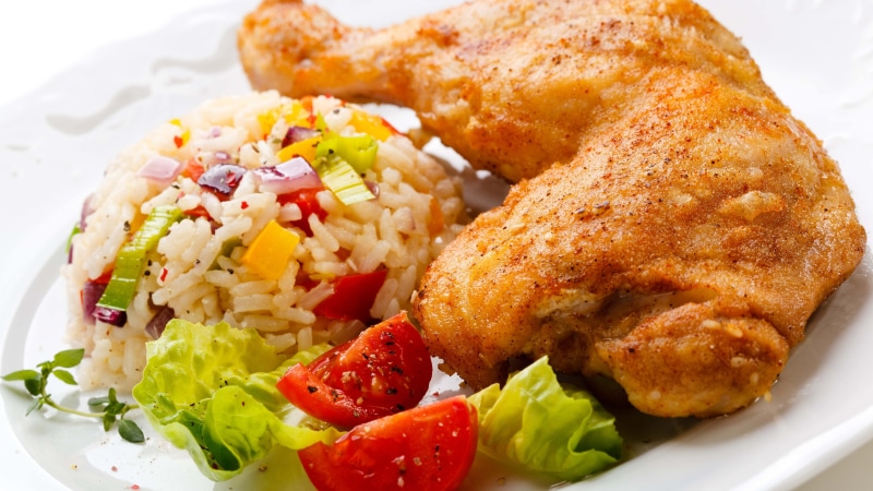 tomatoes, food, Chicken, 4K, meat