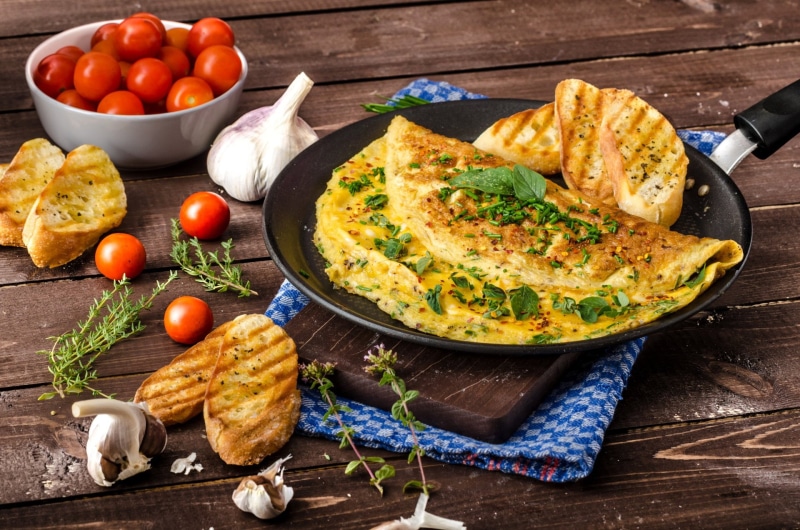 Bread, 1080P, Tomato, Omelette, Food, Still Life