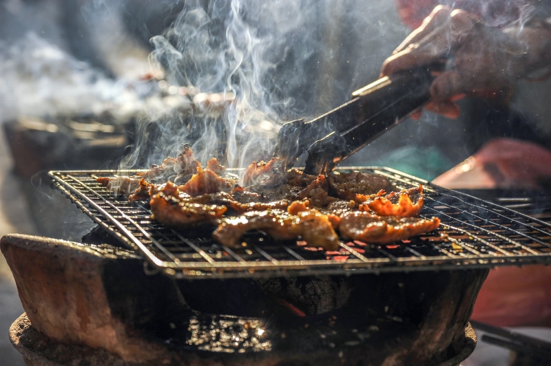 heat - Temperature, fire - Natural Phenomenon, picnic, close-up, selective, red, freshness, meat, no people, focus, cooked, day, kitchen utensil, food