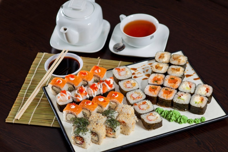 Seafood, Food, Tea, Sushi, 1080P, Rice, Still Life, Fish