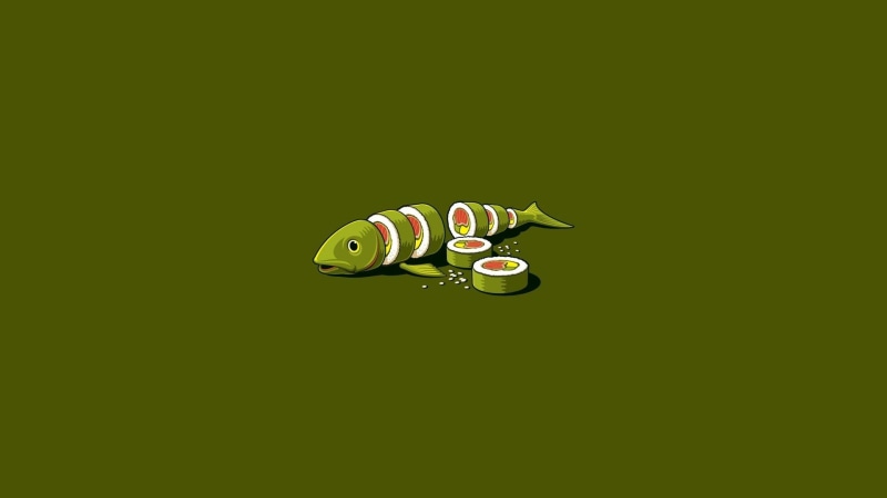 1080P, minimalism, sushi