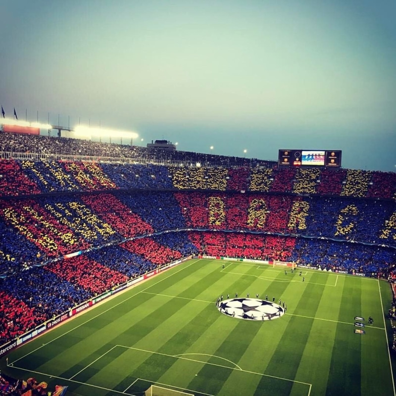 high angle view, audience, 480P, nature, soccer field, soccer clubs, team sport, bleachers, grass, competition, playing field, large group of people, day
