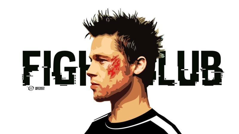 Artwork, 1080P, Movie, Tyler Durden, Brad Pitt, Portrait, Actor, Celebrity, Fight Club