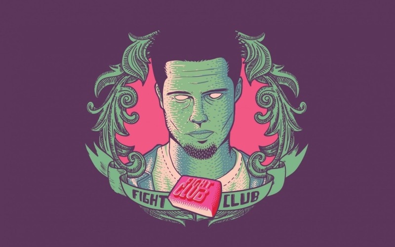 art, 720P, durden, club, tyler, brad pitt, tyler durden, pitt, fight, brad, minimalism, fight club