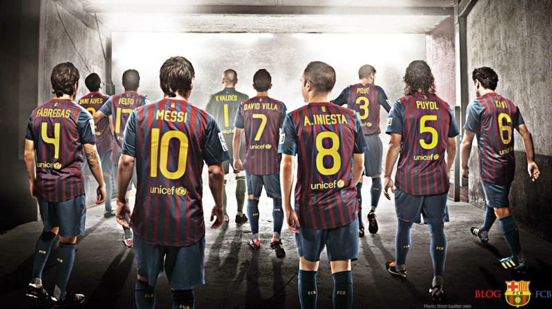 team sport, people, men, full length, sport, Soccer, FC Barcelona, group of people, males, crowd, standing, young adult, leonardo, messi, 720P, sports uniform