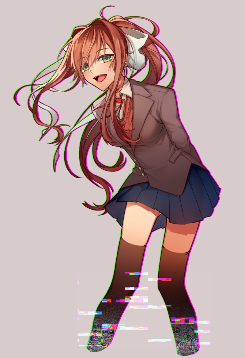 Doki Doki Literature Club, Monika (Doki Doki Literature Club), 1080P, anime girls