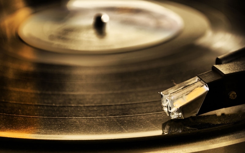 vinyl, turntable, player, music, macro, 1080P, black, hd, record