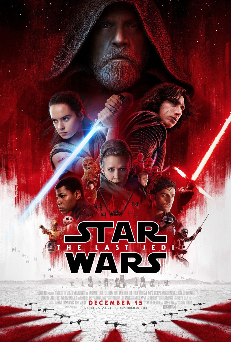 Star Wars, 1080P, movies, Mark Hamill, poster, Daisy Ridley, Star Wars: The Last Jedi
