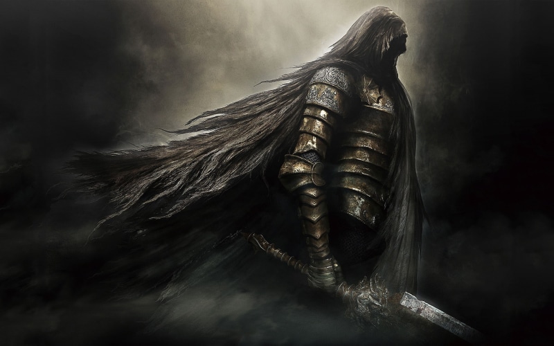 dark souls, character, video, dark, 1080P, souls, male, haired, game, black