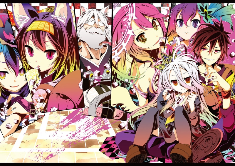Shiro (No Game No Life), 1080P, Anime, Sora (No Game No Life), Stephanie Dola, No Game No Life, Jibril (No Game No Life), Ino Hatsuse, Izuna Hatsuse