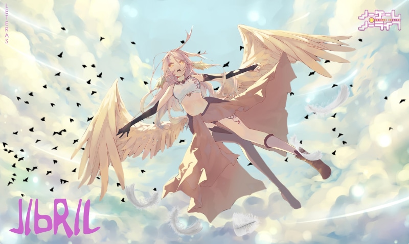 2K, No Game No Life, anime girls, Jibril