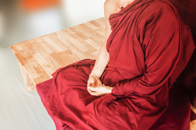 lifestyles, indoors, theravada, one woman only, spiritual, one person, day, only women, meditate, bhikkhu, theravada buddhism, meditating hand posture
