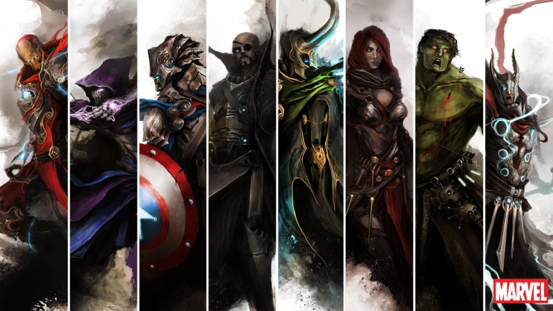 fan art, human representation, people, hero, store, panels, Hawkeye, artwork, retail, representation, day, variation, Arrow, collage, in a row