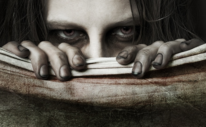 human face, human body part, fear, dark, portrait, spooky, emotion, women, photo, finger, dirty, human hand, crazy, depression - sadness, hand, aggression