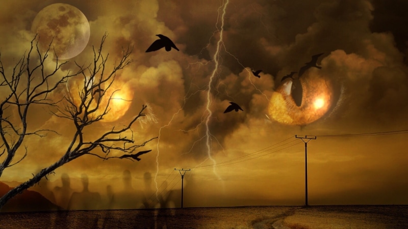 full moon, mystic, oracle, mystical, cat eyes, thunder, creepy, eyes, evil, lightning, fantasy art, devil, moon, 1080P