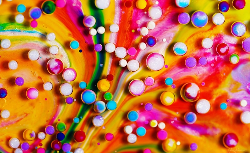 pattern, Vivid, liquid, variation, indoors, drop, chemical, food and drink, still life, Bubbles, 2K, Drops, vibrant, backgrounds, close-up, ChemicalReaction