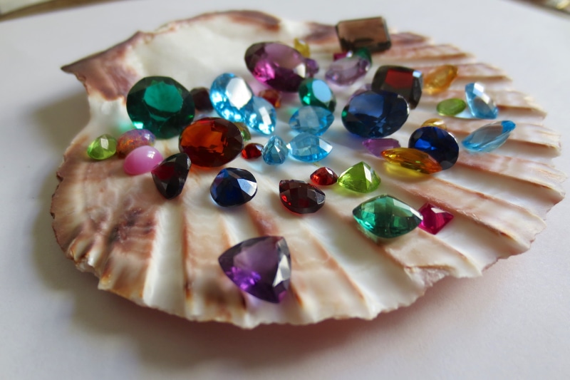 facet, large group of objects, assorted, jewel, indulgence, color, focus on foreground, still life, gemstones, variation, emerald, sweet, temptation, garnet