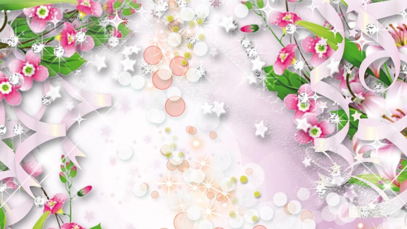bokeh, summer, fleurs, 1080P, diamonds, scatter, gems, flowers, ribbon, abstract, 3d and abstract, sparkles, ribbons, nature