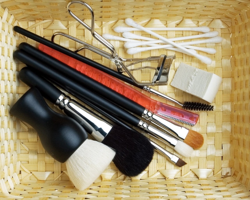 cosmetics, make-up, brown, variation, group of Objects, fashion, backgrounds, close-up, makeup, merchandise, brush, wood - Material, handle, 720P, work Tool
