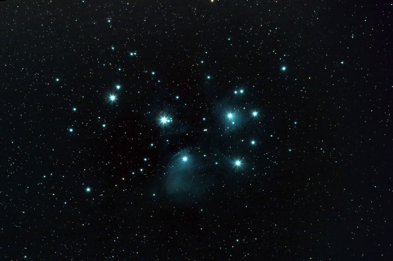 The Pleiades, Seven sisters, 5K, star cluster, M45