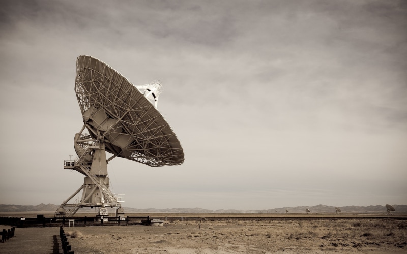 2K, radio telescope, landscape, antenna, technology