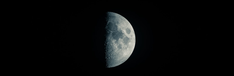 night, copy space, scenics - nature, planetary Moon, space exploration, black Color, crater, star - Space, discovery, full Moon, crescent, 4K, astrology
